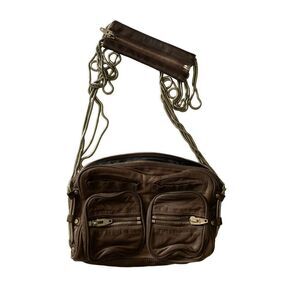 Alexander Wang Brenda crossbody chain shoulder bag brown leather bag